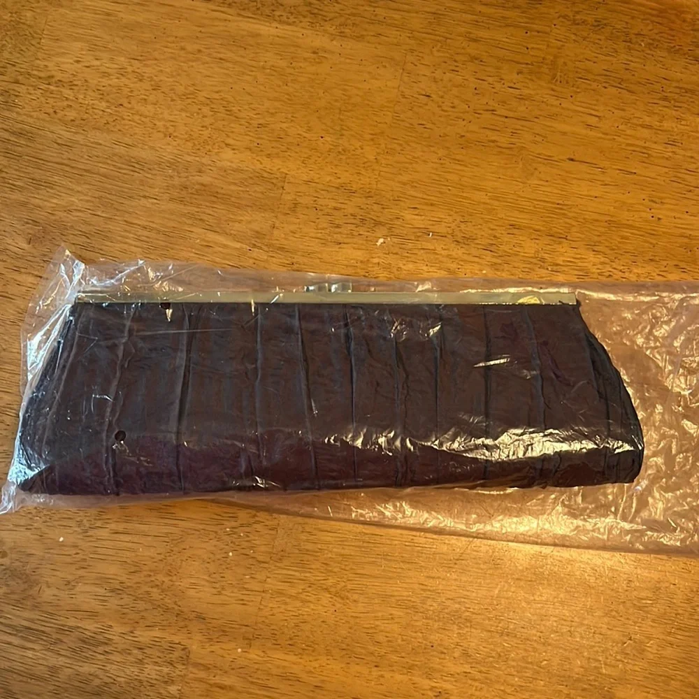 L’Oréal Professional Brown Satin Clutch With Gold Closure